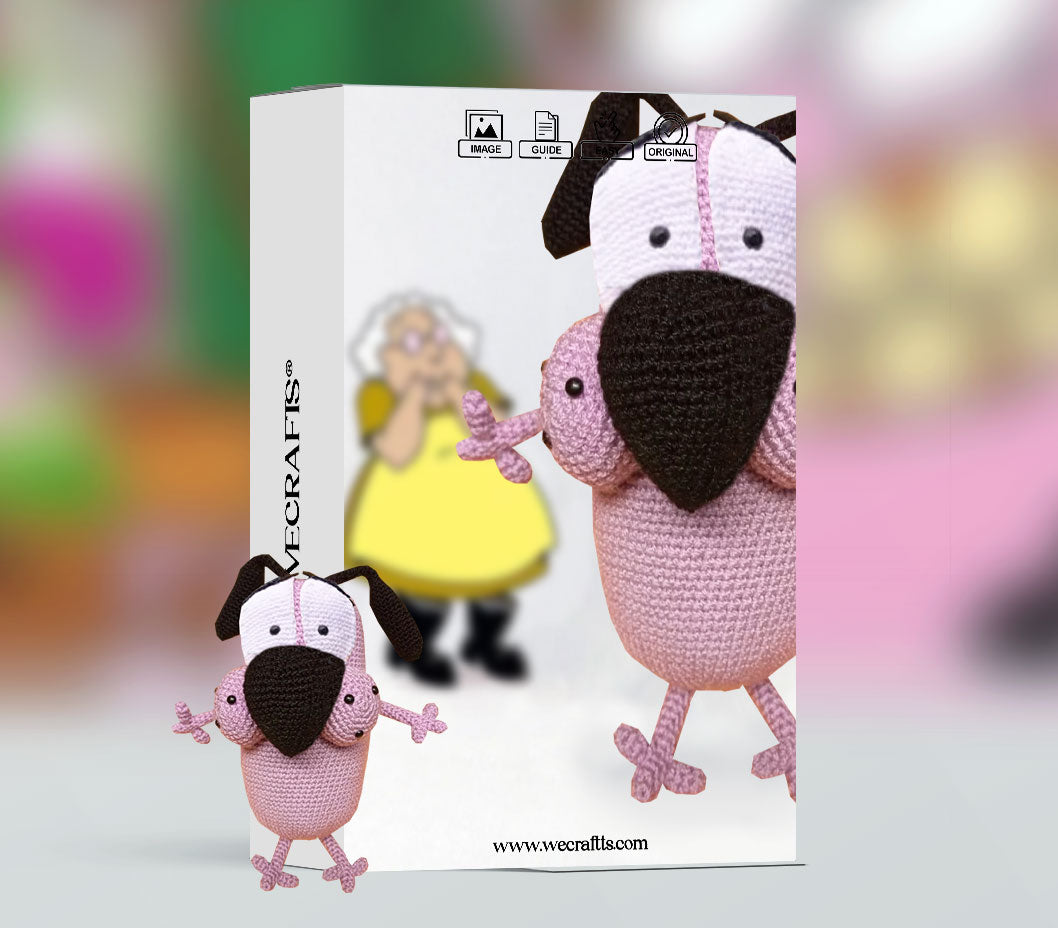 Feigt tegneserie karakter amigurumi heklet mønster