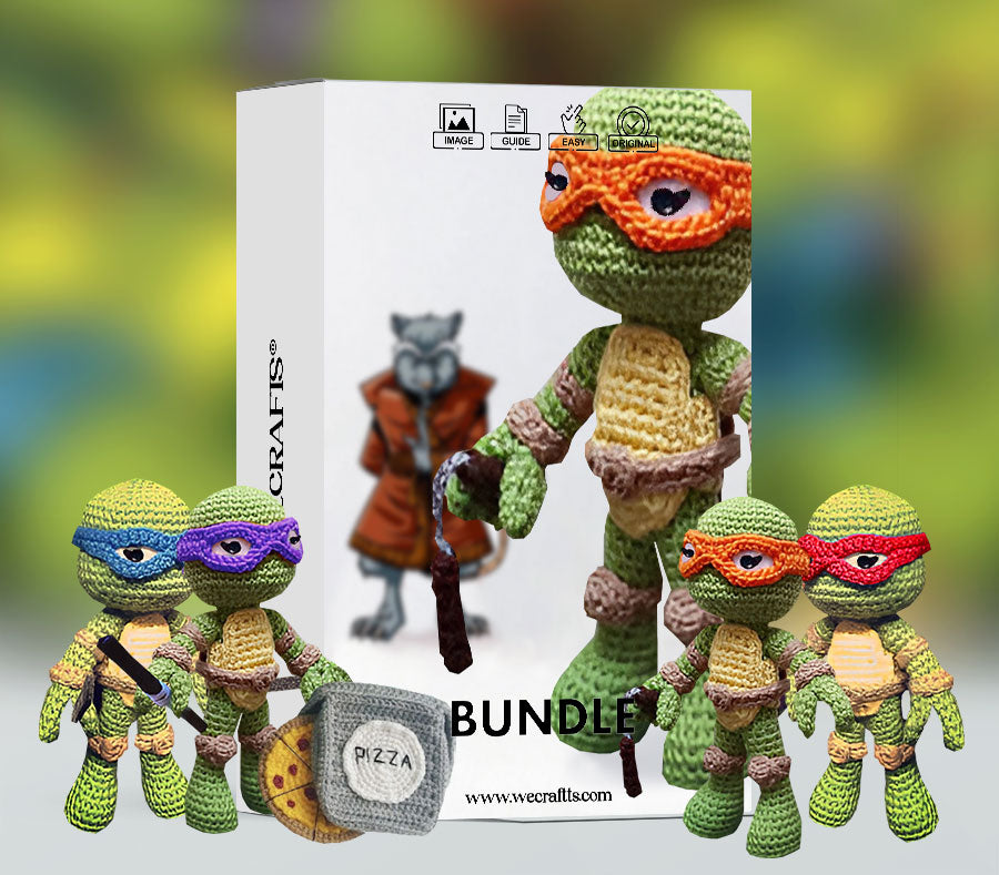 Ninja personajes Amigurumi Crochet Patrones